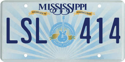MS license plate LSL414