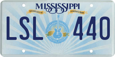 MS license plate LSL440