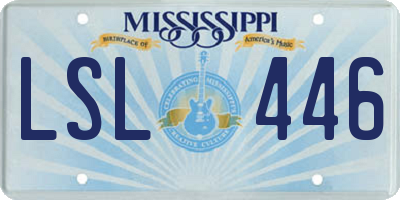 MS license plate LSL446