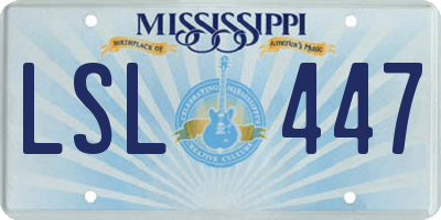 MS license plate LSL447