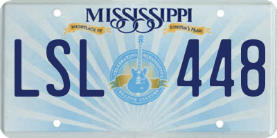 MS license plate LSL448