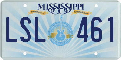 MS license plate LSL461