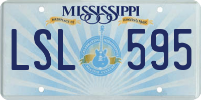 MS license plate LSL595