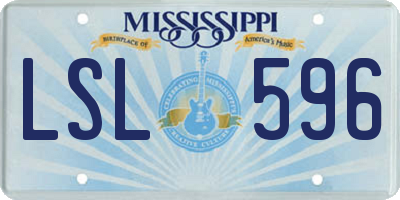 MS license plate LSL596