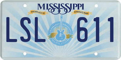 MS license plate LSL611