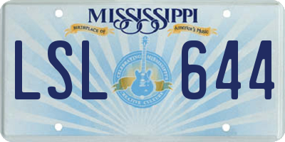 MS license plate LSL644