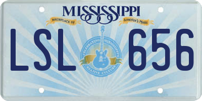 MS license plate LSL656