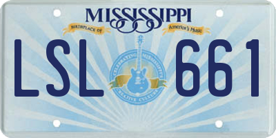 MS license plate LSL661
