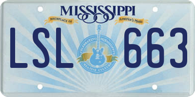 MS license plate LSL663