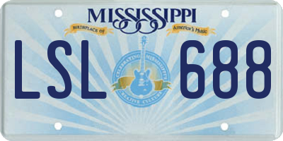 MS license plate LSL688