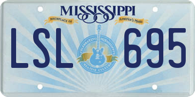 MS license plate LSL695