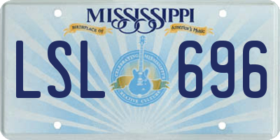 MS license plate LSL696