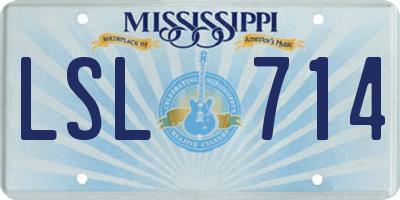 MS license plate LSL714