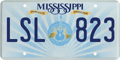MS license plate LSL823