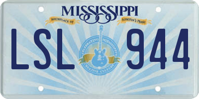 MS license plate LSL944