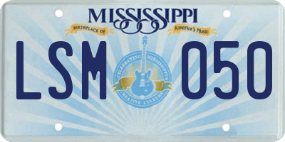 MS license plate LSM050