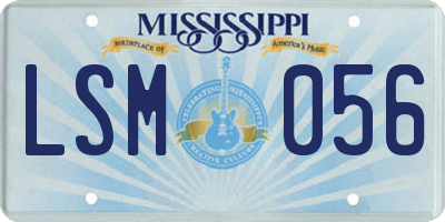 MS license plate LSM056