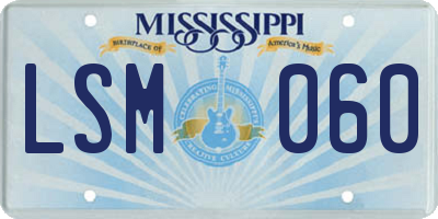 MS license plate LSM060