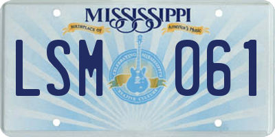 MS license plate LSM061