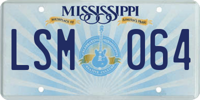 MS license plate LSM064