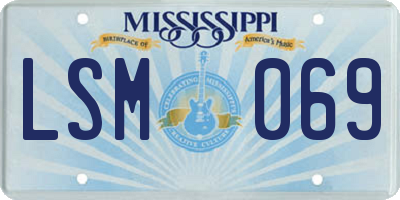 MS license plate LSM069