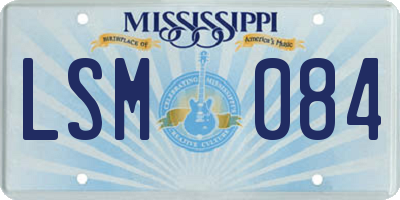 MS license plate LSM084