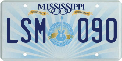 MS license plate LSM090