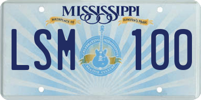 MS license plate LSM100