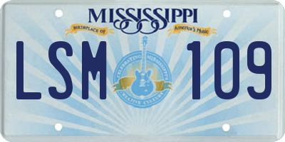 MS license plate LSM109