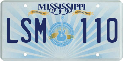 MS license plate LSM110
