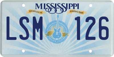MS license plate LSM126