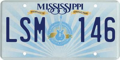 MS license plate LSM146