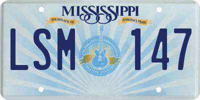 MS license plate LSM147