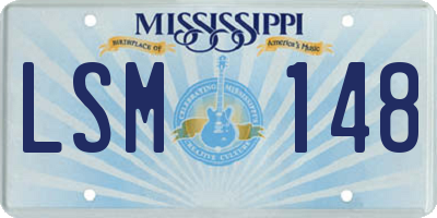 MS license plate LSM148
