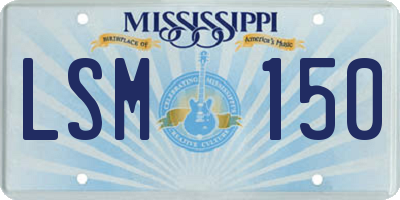 MS license plate LSM150