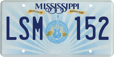 MS license plate LSM152