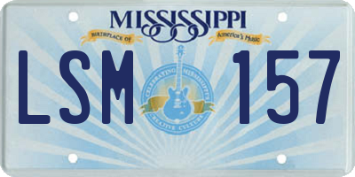 MS license plate LSM157