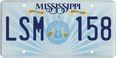 MS license plate LSM158