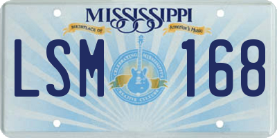 MS license plate LSM168