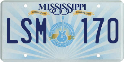 MS license plate LSM170