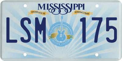 MS license plate LSM175