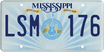 MS license plate LSM176