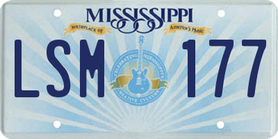 MS license plate LSM177