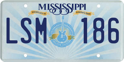 MS license plate LSM186