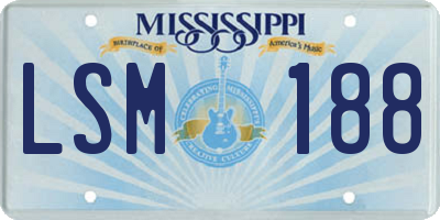MS license plate LSM188