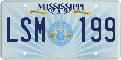 MS license plate LSM199