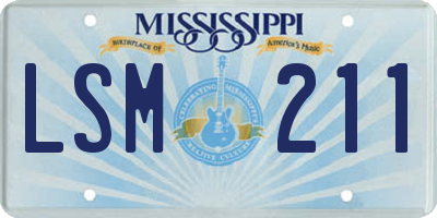 MS license plate LSM211