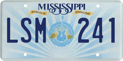 MS license plate LSM241