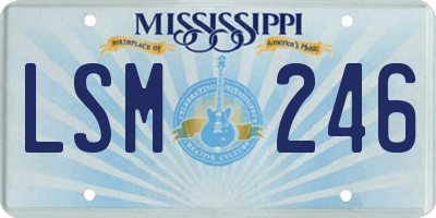 MS license plate LSM246