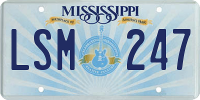 MS license plate LSM247